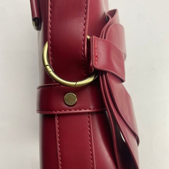 ECOSUSI Bow Summer Garden Romance Burgundy Wine Red Briefcase Bag/Backpack - Picture 6 of 11